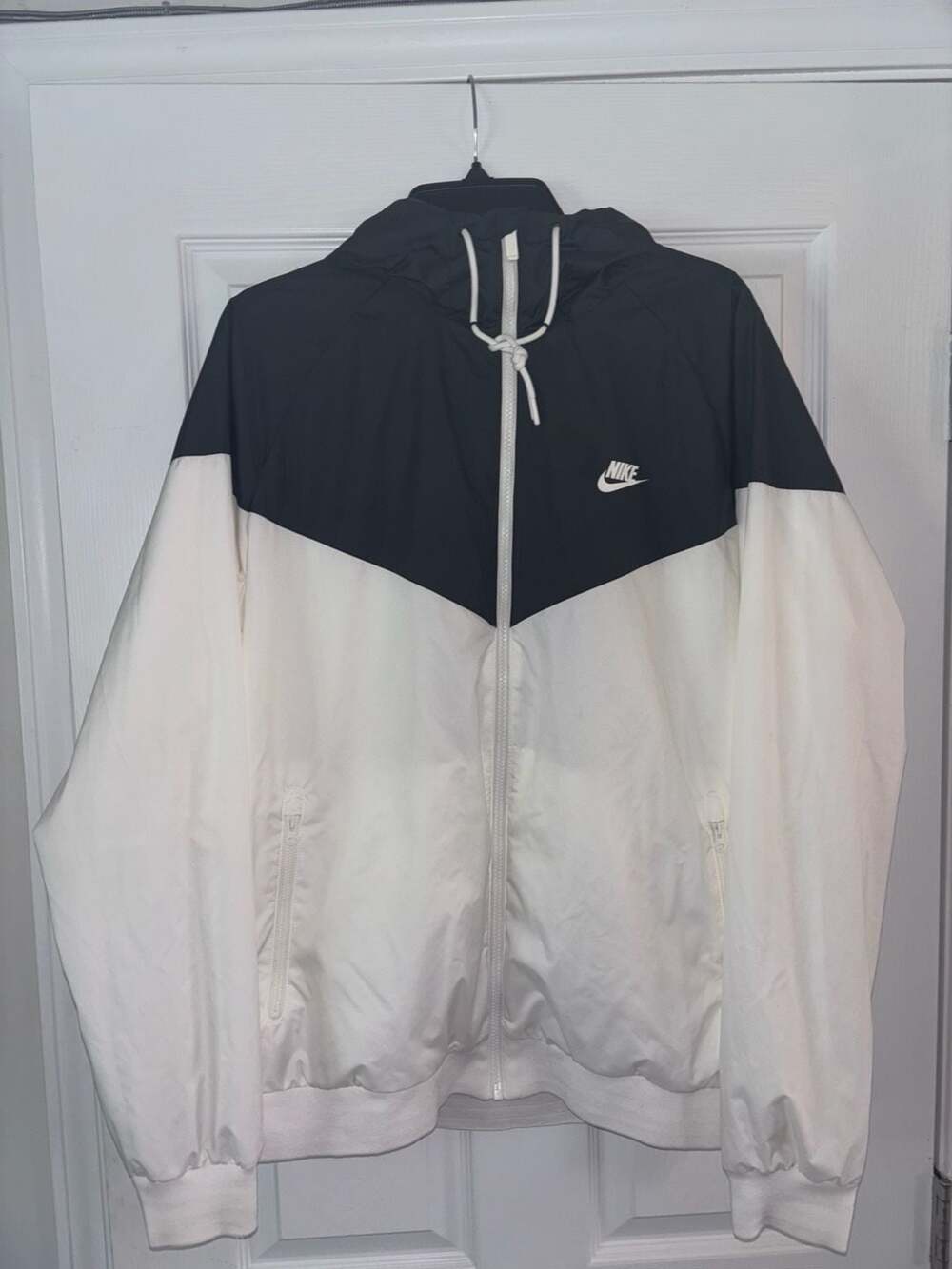 Nike Sportswear Windrunner Woven Hooded Jacket - Black and White